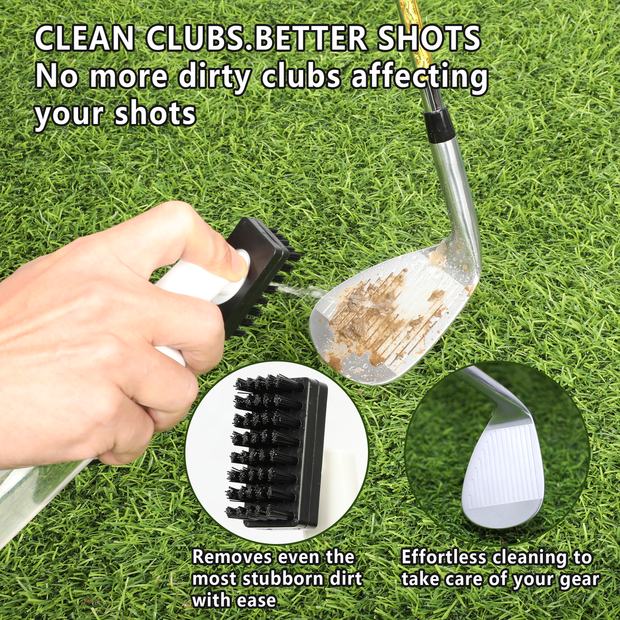Golf Club Cleaner Brush Spray  - Golf Equipment Brands review and price