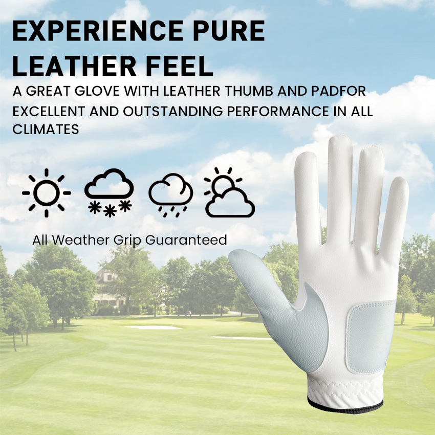 5 Pcs Golf Gloves Men Leather  - Golf Equipment Brands review and price